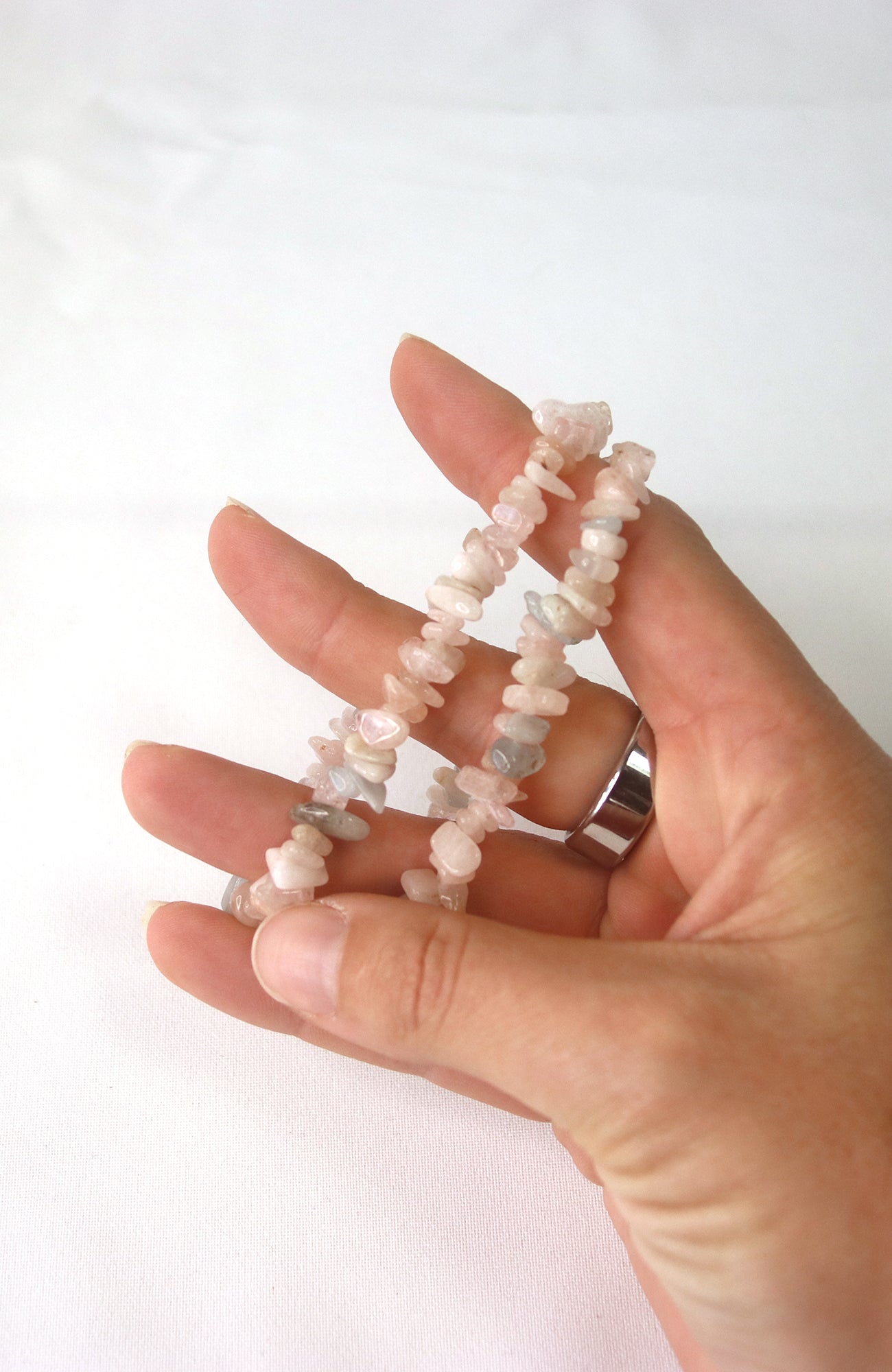 Morganite Chip Bracelet